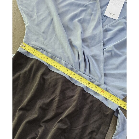 GRACE KARIN Womens Pencil Dress Flutter Sleeve Knee Length Blue Black Stretch - Picture 9 of 10